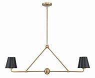 Xavier 2-Light Chandelier in Vibrant Gold