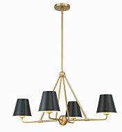 Xavier 4-Light Chandelier in Vibrant Gold