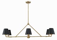 Xavier 6-Light Chandelier in Vibrant Gold