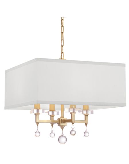 Crystorama CLO-8898-AG Clover 8 Light Aged Brass Chandelier