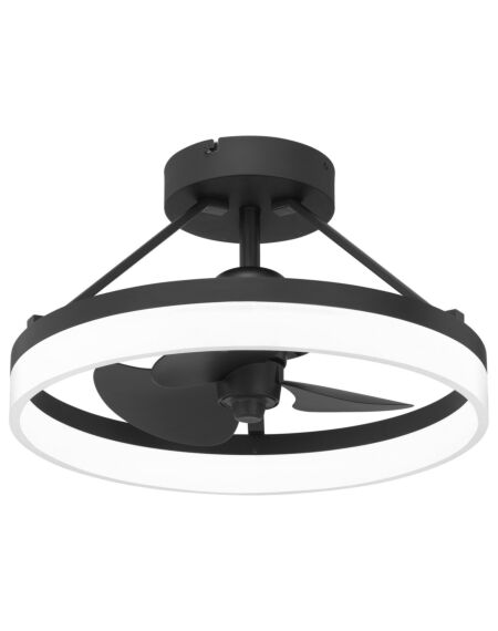 Quoizel Weldin 20 in. Matte Black Gold LED Flush Mount WLN1620MBKG