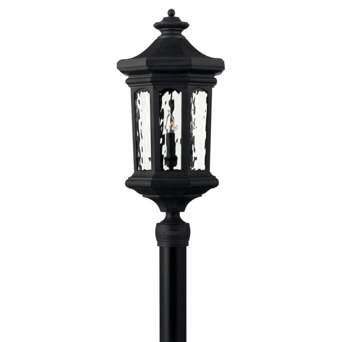 Hinkley Raley LED Post Top or Pier Mount Lantern - Museum Black - 1601MB-LV