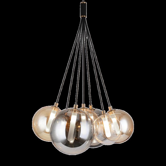 Matteo Magma 7-Light Chandelier In Black