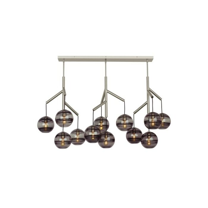 Visual Comfort Modern Sedona 12-Light 2700K LED Contemporary Chandelier in  Aged Brass and Transparent Smoke