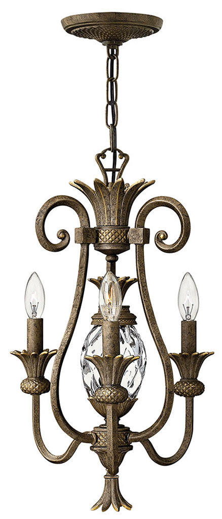 Hinkley Plantation 3-Light Pendant In Pearl Bronze