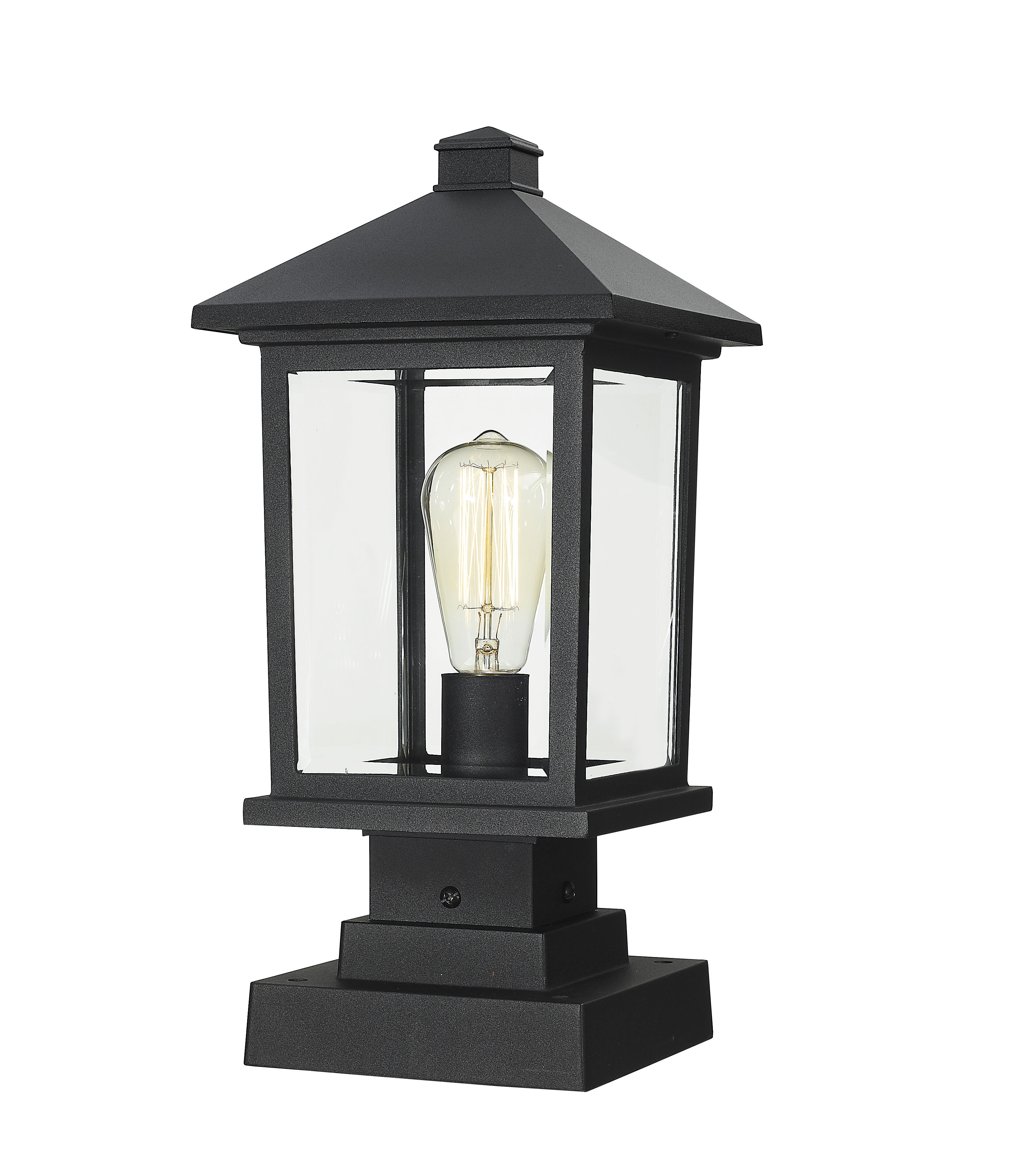 Z-Lite 1 Light Outdoor Post Mount Fixture 584PHMS-BK , Black store