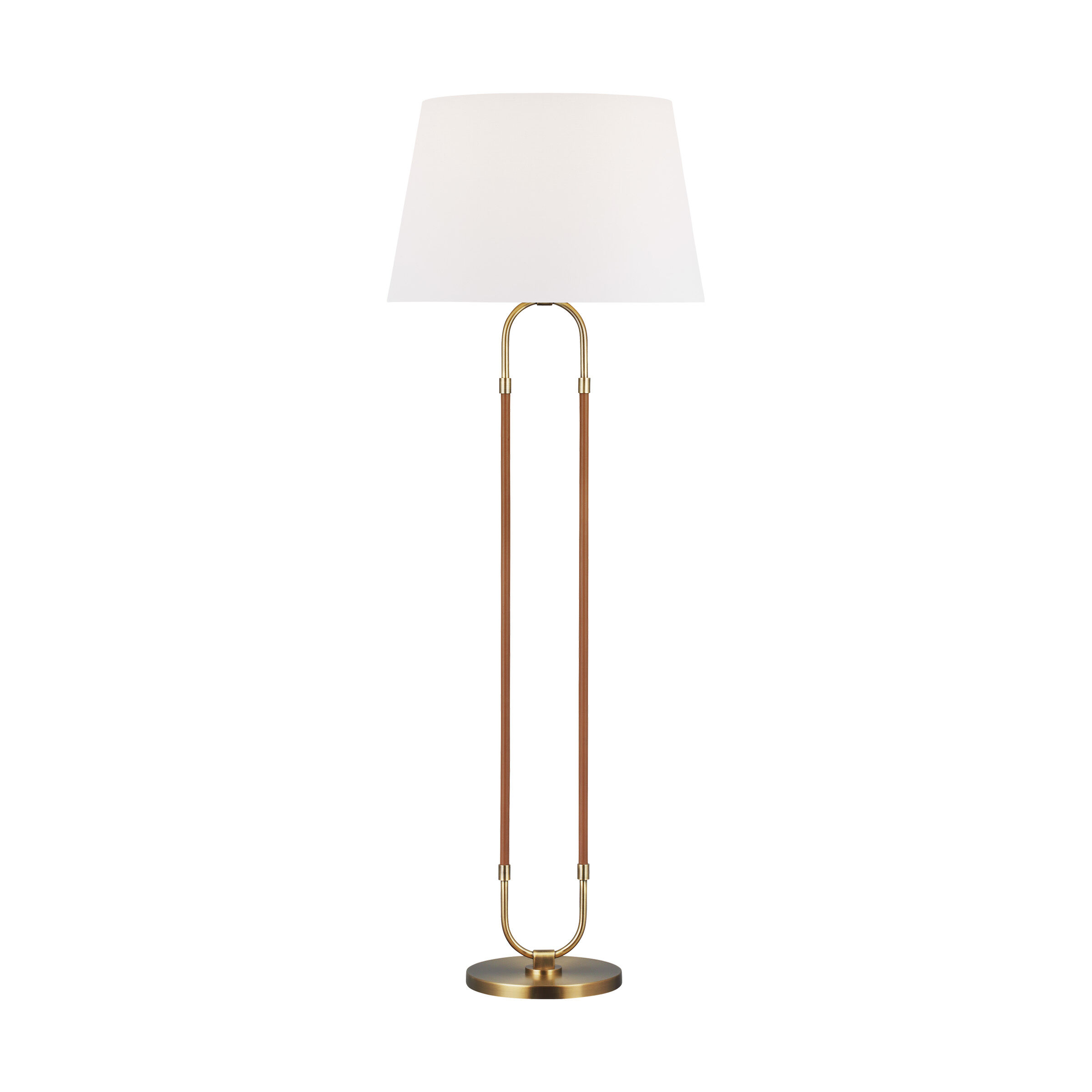 Visual Comfort Studio Monroe Floor Lamp in Burnished Brass And
