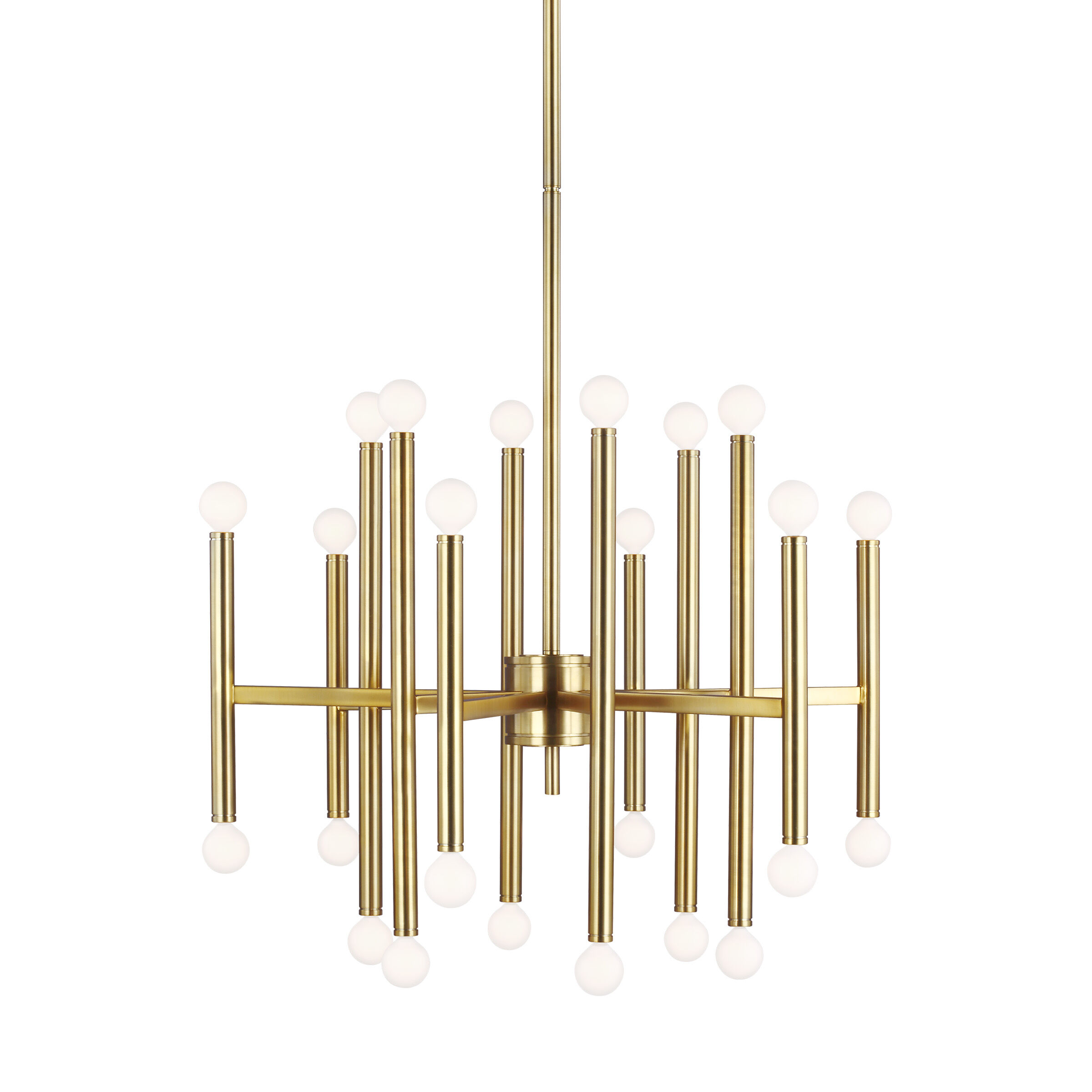 Beckham Modern 24-Light Multi-Tier Chandelier in Burnished Brass by Thomas  O'Brien