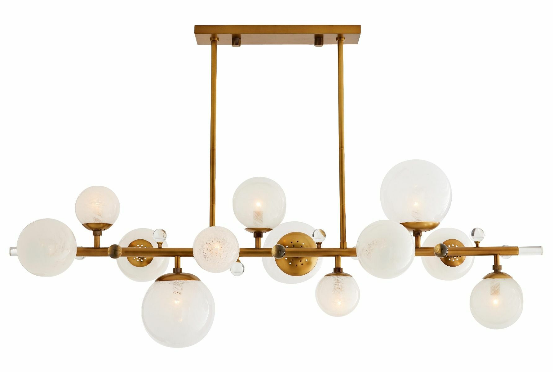 modern brass linear chandelier