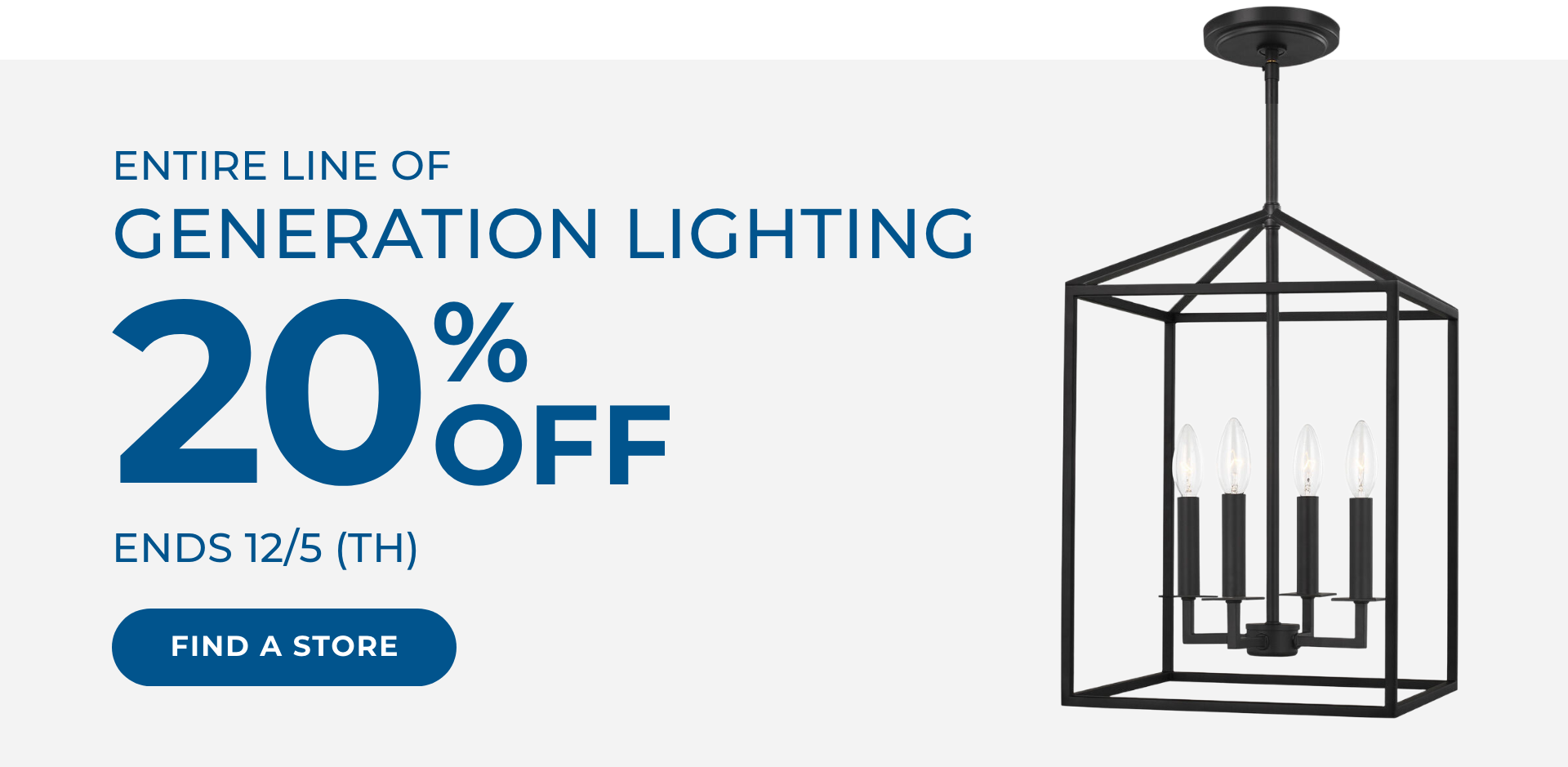 Save 20% on everything from Generation Lighting. Ends 12/5