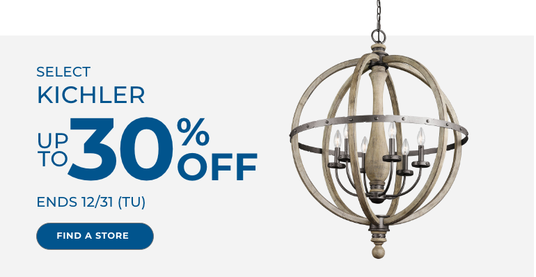 Save 30% on select Kichler. Ends 12/31