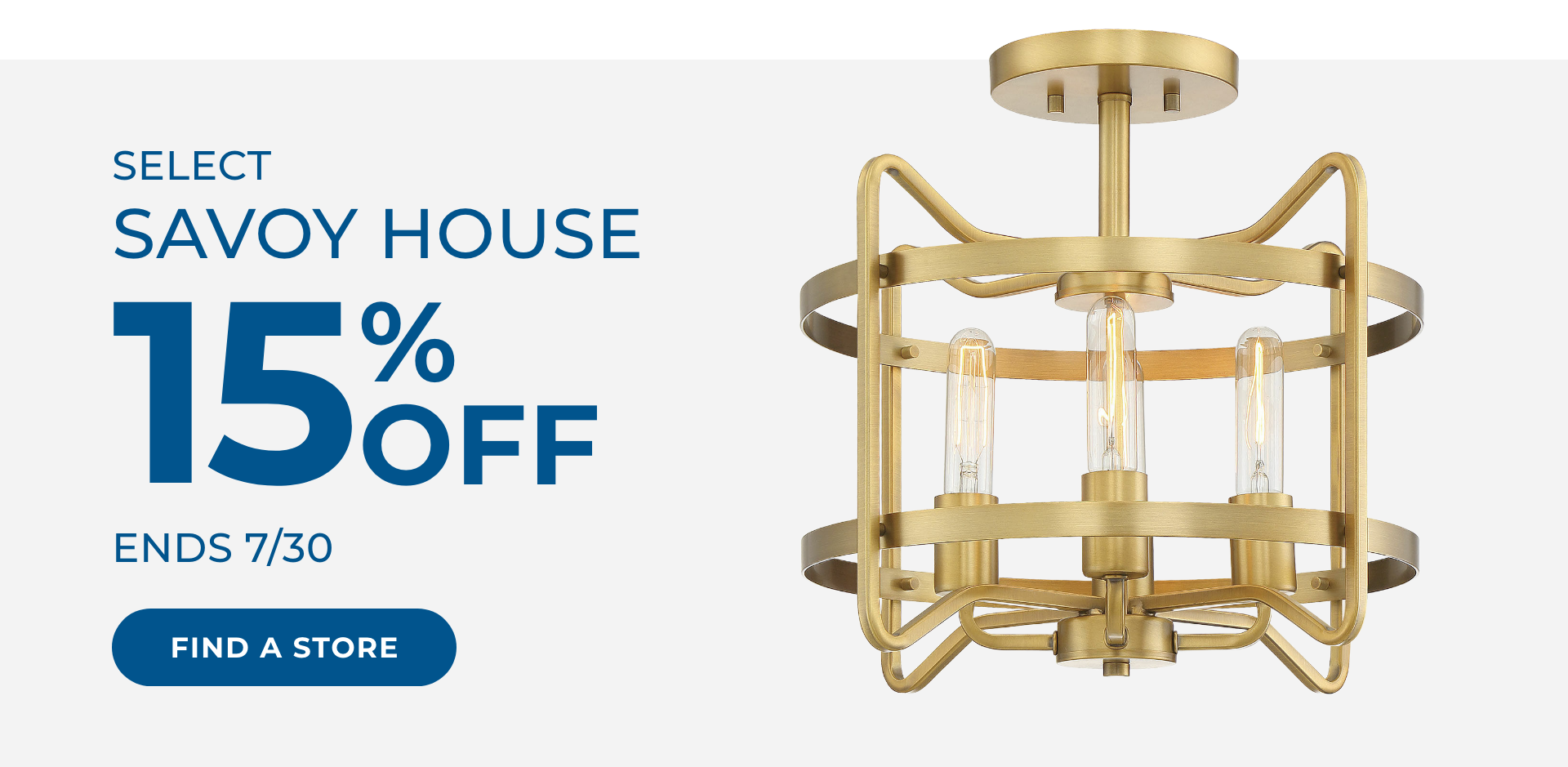 Save 15% on select Savoy House. Ends 7/30.